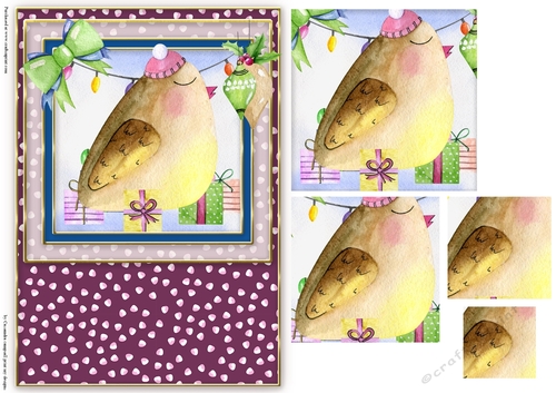 Winter Christmas pyramid card 