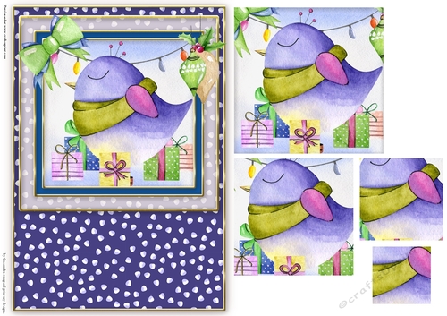 Winter Christmas pyramid card 