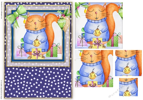 Winter Christmas pyramid card 