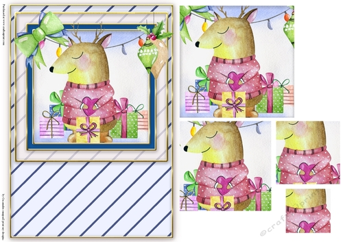 Winter Christmas pyramid card 