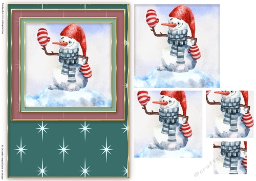 Winter Christmas pyramid card 