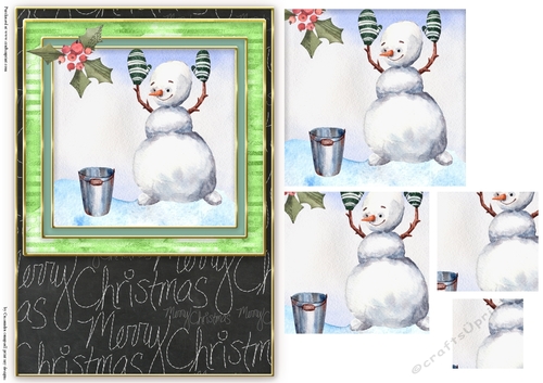 Winter Christmas pyramid card 