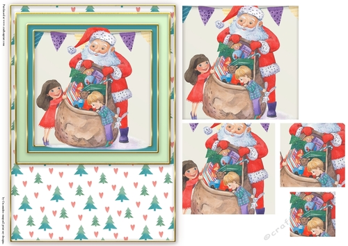 Winter Christmas pyramid card 
