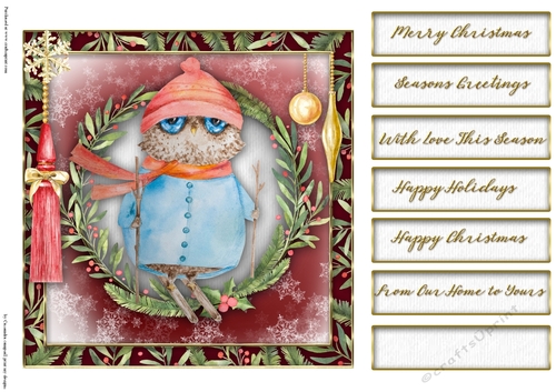 Christmas owl quick card collection