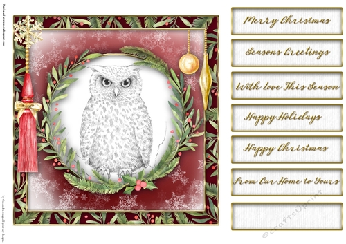 Christmas owl quick card collection