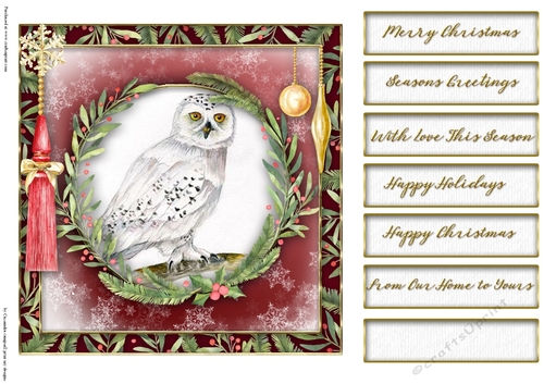 Christmas owl quick card collection