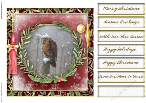 Christmas owl quick card collection