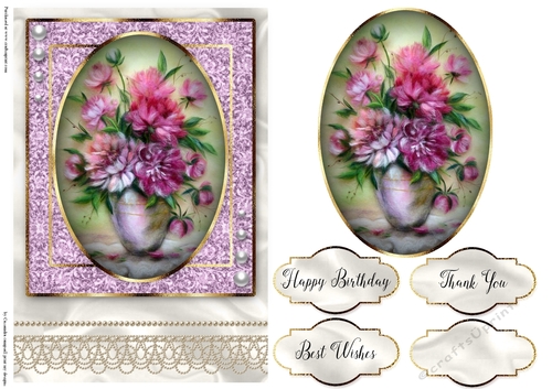 Happy Birthday Floral card