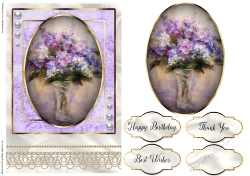 Happy Birthday Floral card