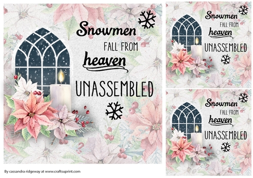 Christmas sentiment with toppers
