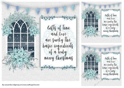 Christmas sentiment with toppers