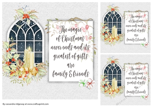 Christmas sentiment with toppers