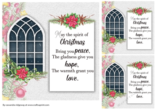 Christmas sentiment with toppers