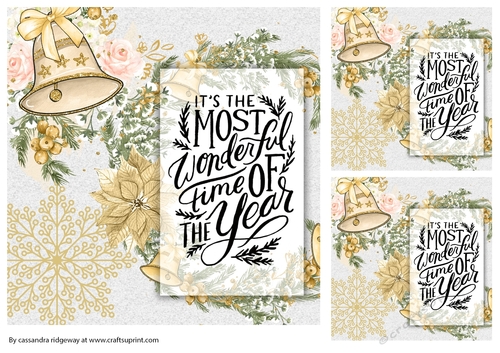Christmas sentiment with toppers