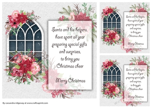 Christmas sentiment with toppers