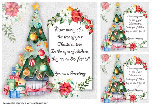 Christmas sentiment with toppers
