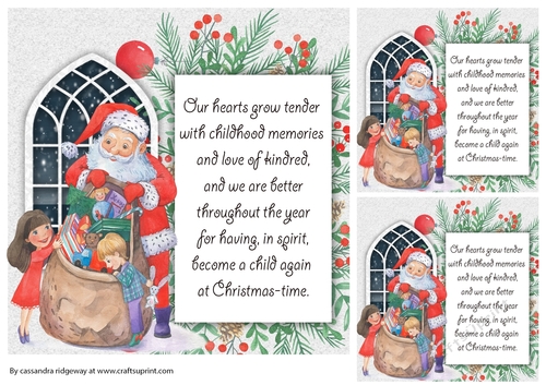 Christmas sentiment with toppers