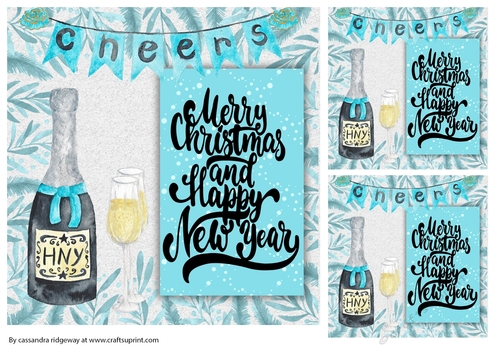 Christmas sentiment with toppers