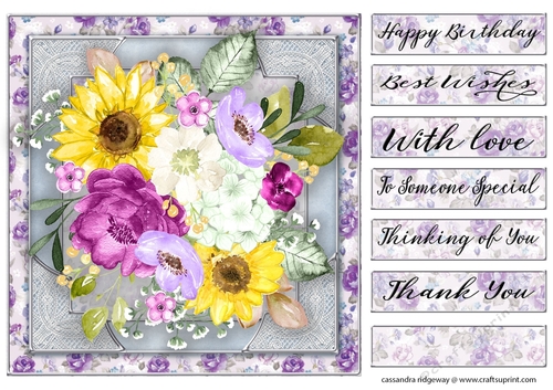 Happy Birthday thank you with love Quick card 