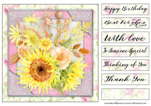 Happy Birthday thank you with love Quick card 