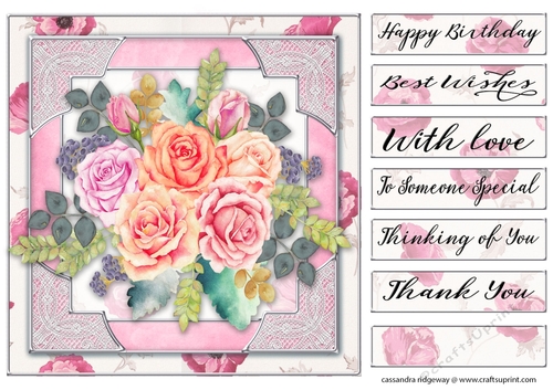 Happy Birthday thank you with love Quick card 