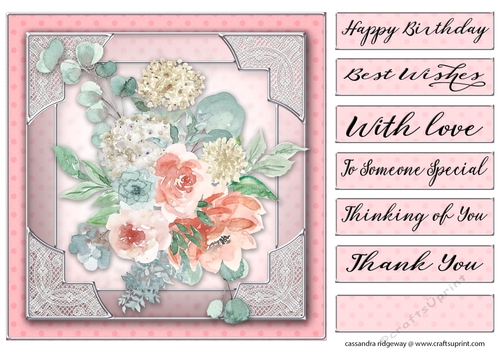Happy Birthday thank you with love Quick card 