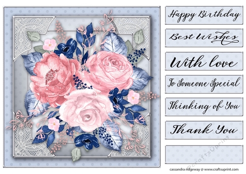 Happy Birthday thank you with love Quick card 