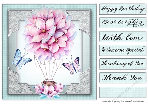 Happy Birthday thank you with love Quick card 