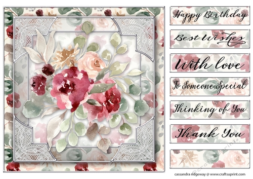 Happy Birthday thank you with love Quick card 