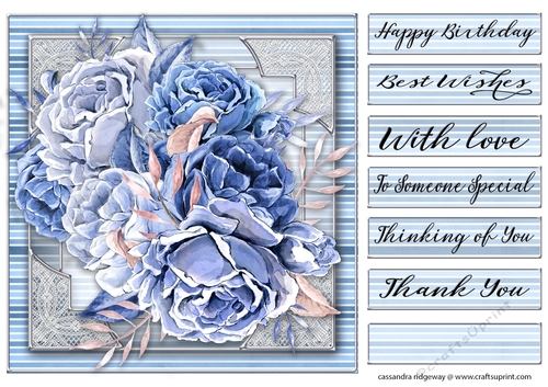 Happy Birthday thank you with love Quick card 