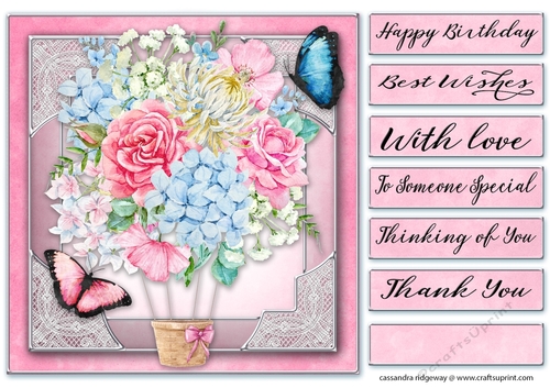 Happy Birthday thank you with love Quick card 