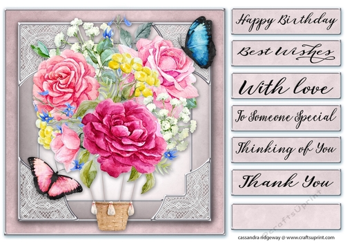 Happy Birthday thank you with love Quick card 