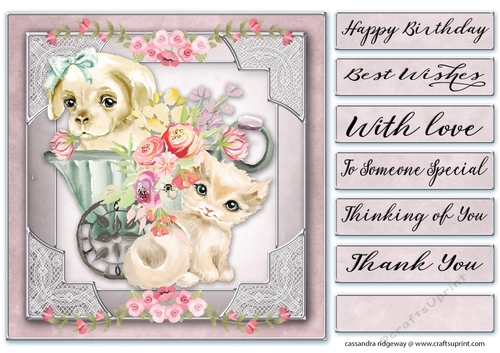 Happy Birthday thank you with love Quick card 