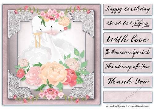 Happy Birthday thank you with love Quick card 