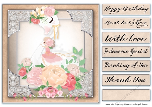 Happy Birthday thank you with love Quick card 