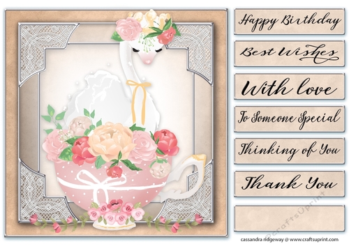 Happy Birthday thank you with love Quick card 