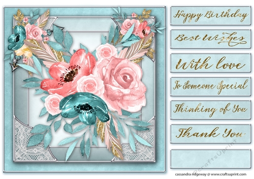 Happy Birthday thank you with love Quick card 