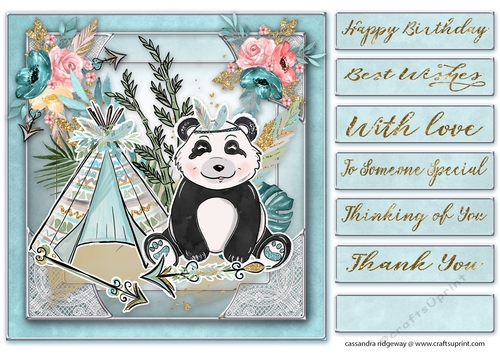 Happy Birthday thank you with love Quick card 