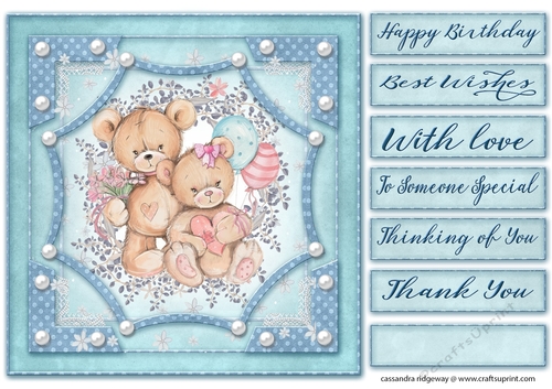 Happy Birthday thank you with love Quick card 