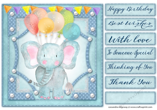 Happy Birthday thank you with love Quick card 