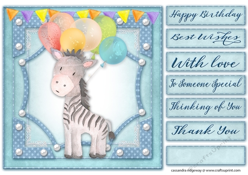 Happy Birthday thank you with love Quick card 