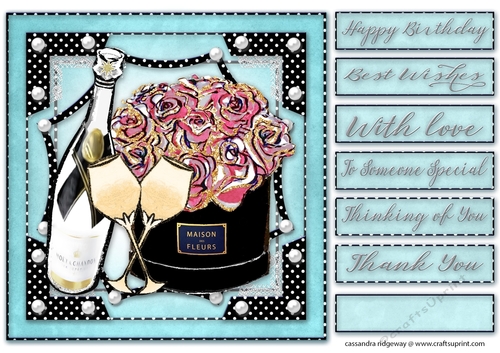 Happy Birthday thank you with love Quick card 