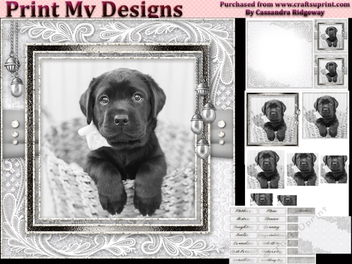 Happy Birthday thank you with love pyramid mini kit with dogs