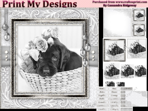 Happy Birthday thank you with love pyramid mini kit with dogs