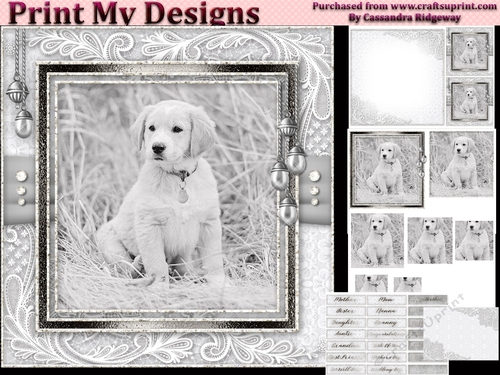 Happy Birthday thank you with love pyramid mini kit with dogs