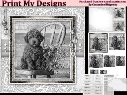 Happy Birthday thank you with love pyramid mini kit with dogs