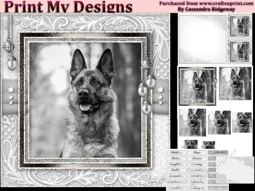 Happy Birthday thank you with love pyramid mini kit with dogs
