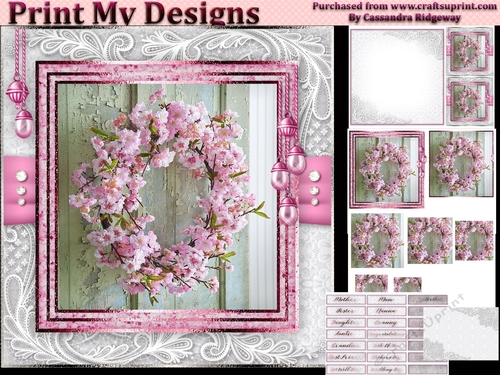 Happy Birthday thank you with love pyramid mini kit with shabby chic