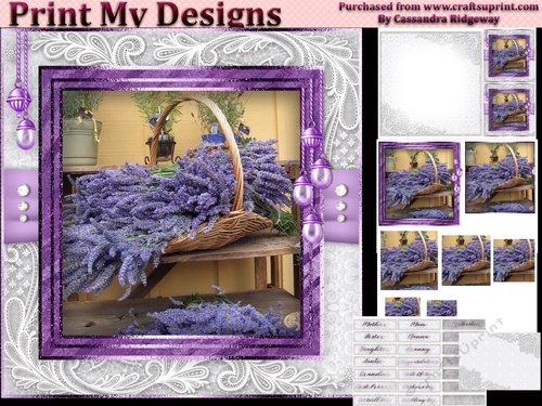 Happy Birthday thank you with love pyramid mini kit with lilac 