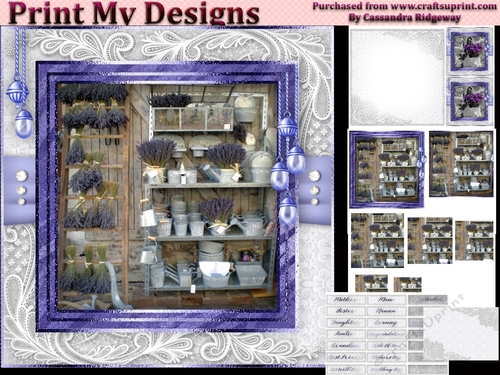 Happy Birthday thank you with love pyramid mini kit with lilac 
